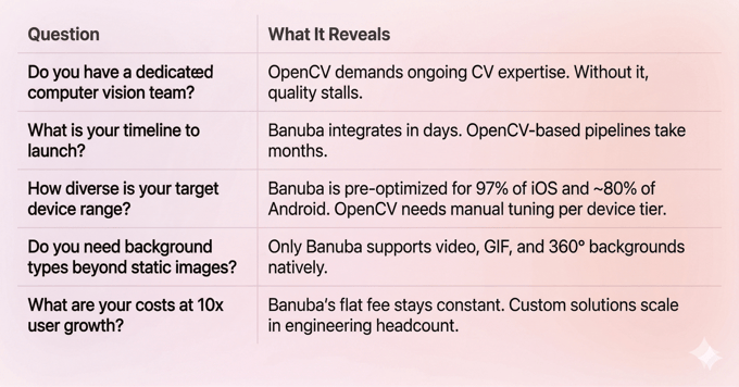 A Decision Framework Build or Buy Background Removal