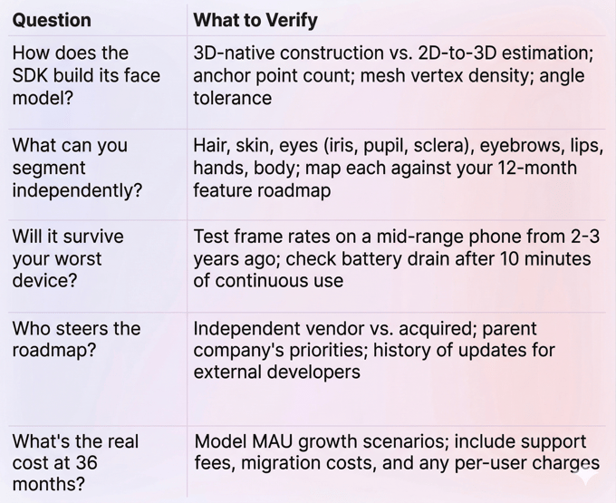 Five Questions Before You Commit AR Filters SDK