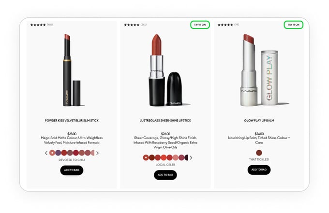 virtual lipstick try-on