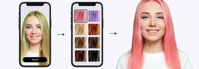 virtual hair color try-on